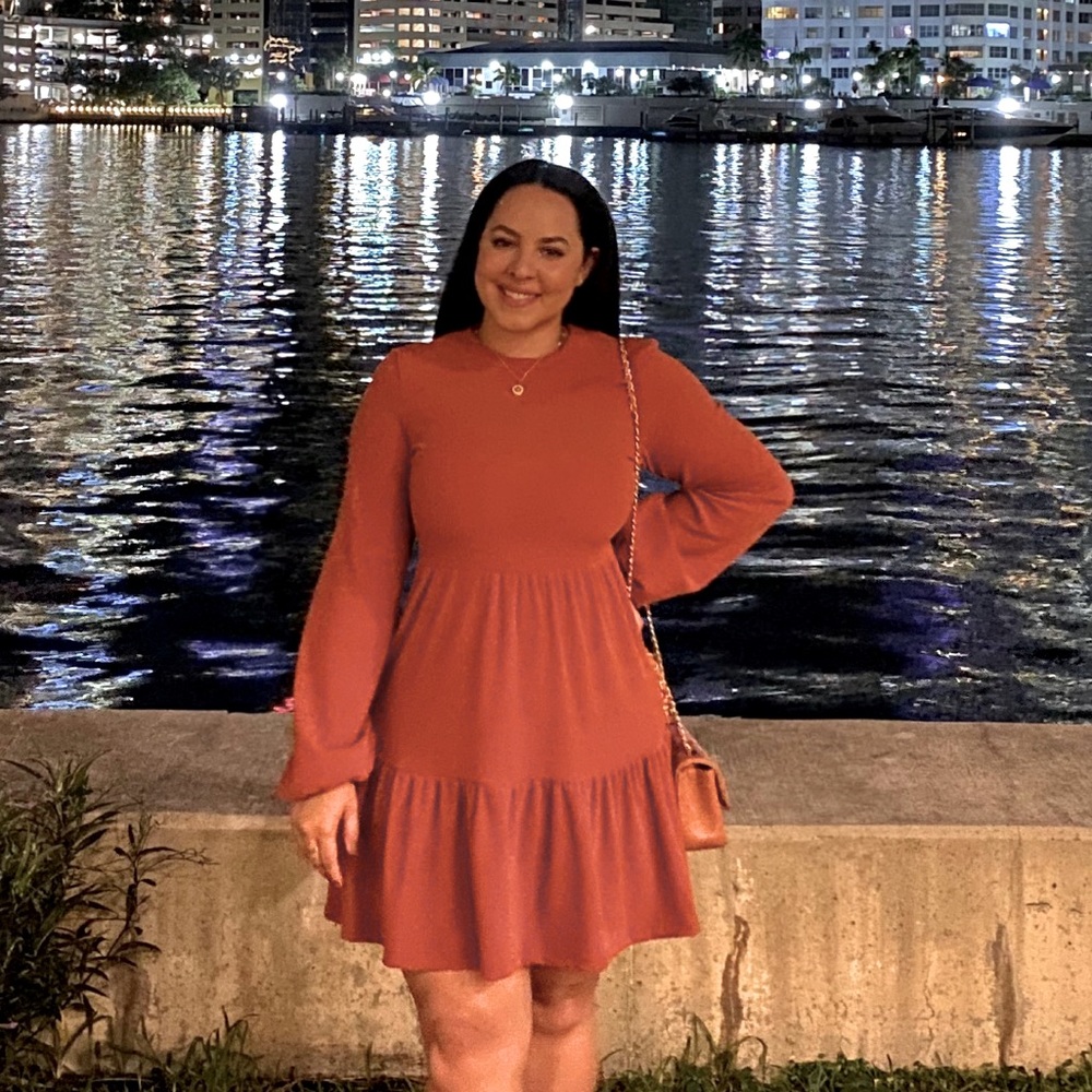 Long sleeve sweater dress